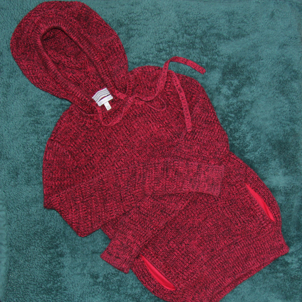 Victoria's Secret chunky knit hoodie sweater - Picture 1 of 5